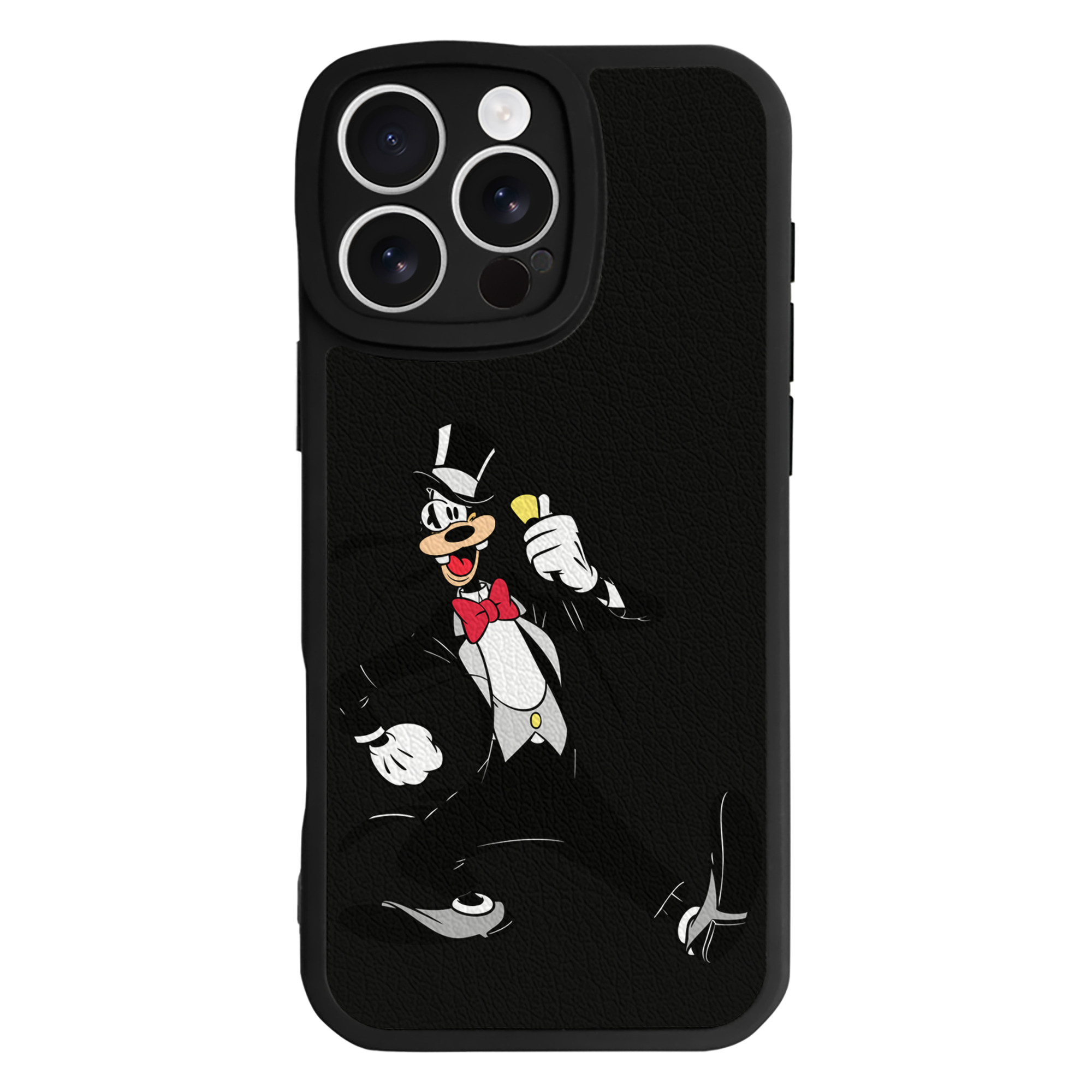 （画像用） ミッキーマウス Mickey Mouse 【iPhone 16シリーズ対応】シリコンスマホケース（レザー調） 材質：シリコン